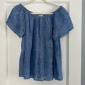 Joie linen shirt M blue